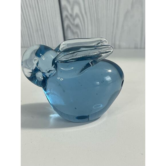 Vintage Art Glass Bunny Paperweight Animal Figurine 3” - Picture 1 of 5